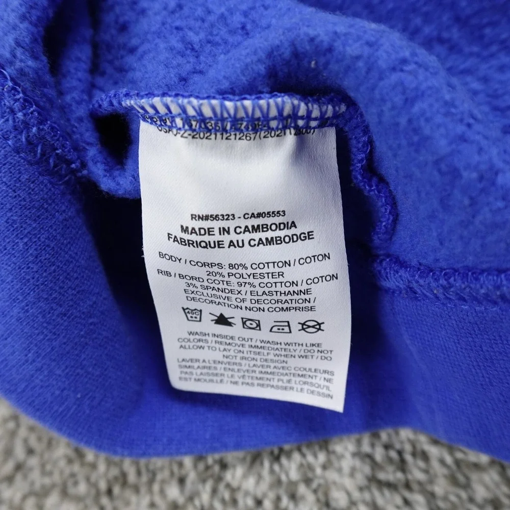 Nike Sweater Boys Large‎ Blue Swoosh Outdoor Pullover Sweatshirt Hoodie Athletic